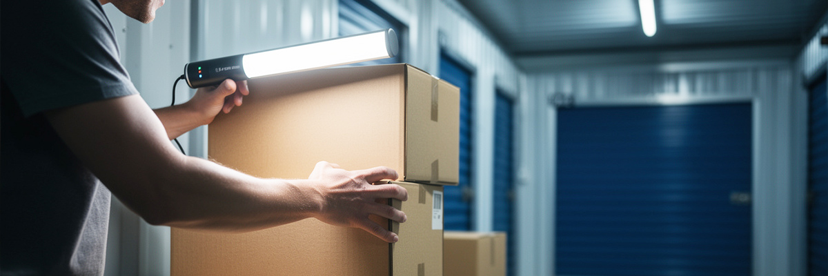 Iluminación portátil para boxes y containers - BlueBox Storage